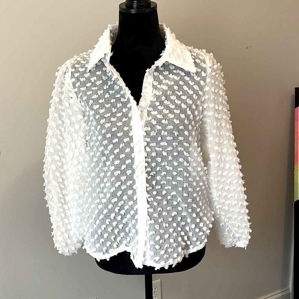 Sheer white blouse!